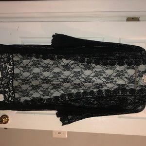 Lace bell sleeve cardigan